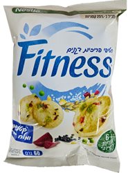 חטיפי פריכיות פיטנס קטניות ומלח ים 60 גרם