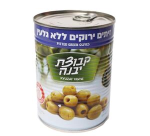 זיתים חרוזית ירוקים ללא גלעין קבוצת יבנה 540 גרם