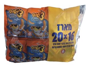 צ'יטוס חטיף תירס גבינה מארז 16 יח'