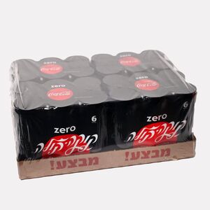 ארגז 24 פחיות קולה זירו 330 מל