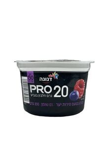 דנונה פרו 20 גרם חלבון בטעם פירות יער 0% 200 גרם