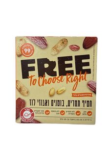 חטיף FREE תמרים בוטנים ואגוזי לוז