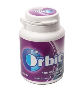 מסטיק אורביט ללא סוכר בטעם אוכמניות