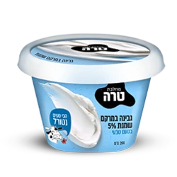 גבינה במרקם שמנת טרה 5% שומן 200 גרם