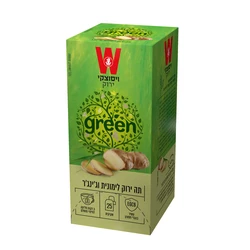 תה ויסוצקי ירוק לימונית וג'ינג'ר 25 שקיקים