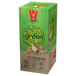 תה ויסוצקי ירוק ג'ינג'ר חריף 25 שקיקים