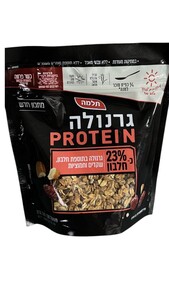 גרנולה פרוטאין שקד+חמוציות 300 גרם