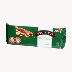 רבע לשבע 160 גרם גלילי ופל במילוי קרם אגוזים בציפוי שוקולד