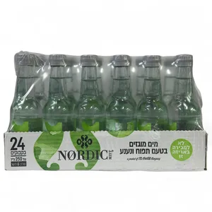 סודה נורדיק תפוח נענע עדין 250 מ"ל 24 יח''