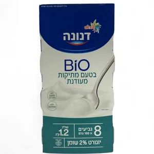 דנונה יוגורט ביו במתיקות מעודנת מארז 8 יח''