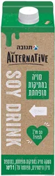 משקה סויה במתיקות מופחת 1 ליטר