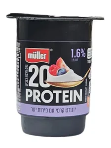 מולר פרוטאין בטעם פירות יער 1.6% 20 גרם חלבון