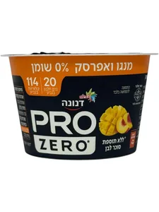 דנונה פרו 20 גרם חלבון בטעם מנגו ואפרסק 0% ללא סוכר 200 גרם