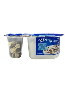 יוגורט דנונה קראנץ קורנפלקס בשוקולד חלב ולבן