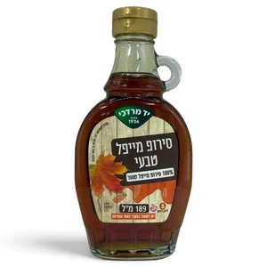 סירופ מייפל טבעי 189 מ"ל יד מרדכי